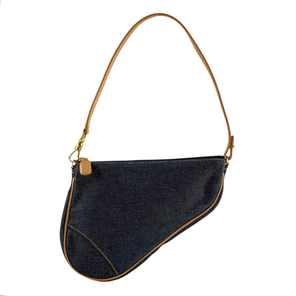 Dior Denim Mini Saddle Bag